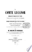 Le comte Lucanor, apologues et fabliaux du XIVe siècle