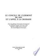 Le concile de Clermont de 1095 et l'appel à la Croisade