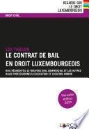 Le contrat de bail en droit luxembourgeois