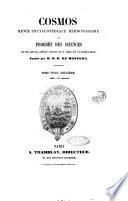 Le cosmos revue encyclopedique hebdomadaire des progres des sciences et de leurs applications aux arts et a l'industrie