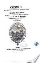 Le cosmos revue encyclopedique hebdomadaire des progres des sciences et de leurs applications aux arts et a l'industrie