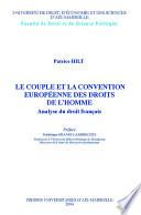 Le couple et la convention européenne des droits de l’homme