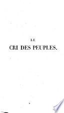 Le cri des peuples, adressé au roi ... à tous les Français