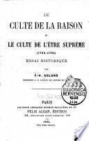 Le culte de la raison et le culte de l'être suprême (1793-1794)