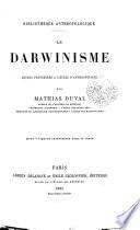 Le darwinisme: leçons professées à l'école d'anthropologie