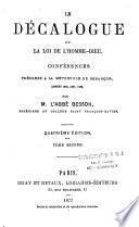 Le décalogue ou la loi de l'Homme-Dieu