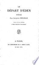Le départ d'Eden