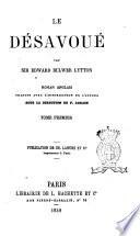 Le désavoué roman anglais par Edward Bulwer Lytton