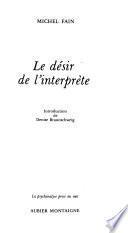 Le désir de l'interprète