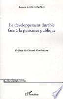 Le développement durable face à la puissance publique