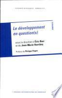 Le développement en question(s)