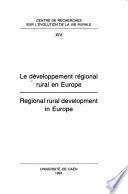 Le Développement régional rural en Europe