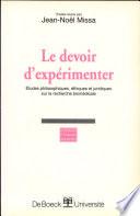 Le devoir d'expérimenter