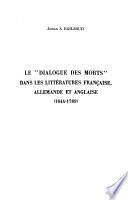 Le Dialogue des morts dans les littératures française