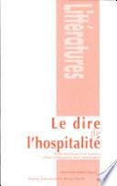 Le dire de l'hospitalité