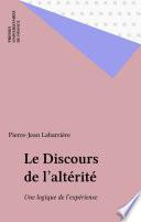 Le Discours de l'altérité