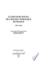 Le discours social de l'Eglise catholique de France