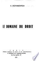 Le Domaine du droit