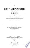 Le droit administratif belge