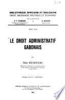 Le droit administratif gabonais