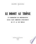 Le droit au trône