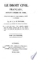 Le droit civil français, suivant l'ordre du code
