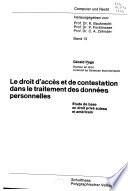 Le droit d'accès et de contestation dans le traitement des données personnelles