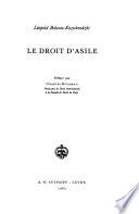 Le droit d'asile