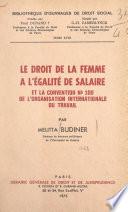 Le droit de la femme à l'égalité de salaire