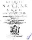 Le droit de la nature et des gens, ou Système général des principes les plus importans de la morale, de la jurisprudence, et de la politique