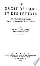 Le droit de la̕rt et des lettres