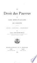 Le droit des pauvres sur les spectacles en Europe