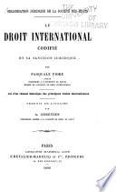 Le droit international codifié et sa sanction juridique