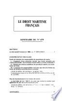 Le Droit maritime français