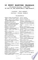 Le Droit maritime français