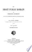 Le droit public romain