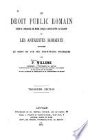 Le droit public romain