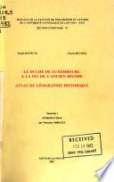 Le Duché de Luxembourg à la fin de l'Ancien Régime