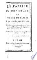 Le fablier du premier âge, ou