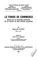 Le fonds de commerce