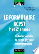 Le formulaire BCPST 1re et 2e années