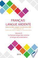 Le français langue des sciences et langue de scolarisation