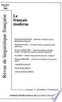 Le Français moderne