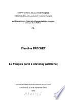 Le français parlé à Annonay (Ardèche)