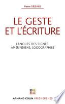 Le geste et l'écriture