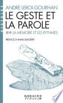 Le Geste et la Parole - tome 2