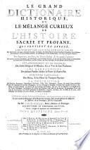 Le grand dictionaire historique