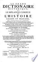 Le grand dictionaire historique