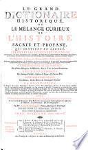 Le grand dictionaire historique