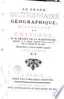 Le grand dictionnaire géographique, historique et critique, par M. Bruzen de la Martiniere, géographe de sa Majesté Catholique Philippe 5. Roi des espagnes & des Indes